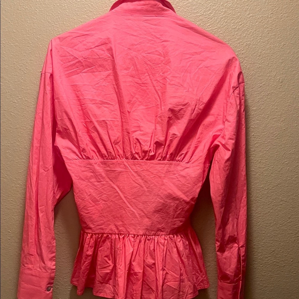 Pink Ruffled Women's Top - Picture 3 of 4